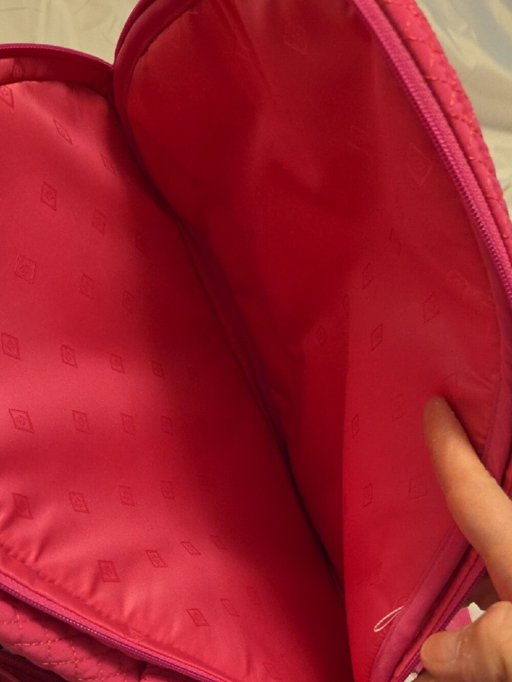Vera Bradley Quilted Hot Pink Backpack - Picture 5 of 6